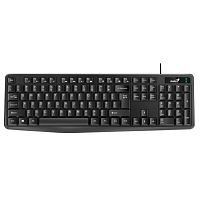 картинка клавиатура genius smart kb-117, {черный, проводная, usb, 104 клавиши, защита от проливаний, регулировка наклона} [31310016402] от магазина Tovar-RF.ru