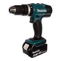 картинка Makita DHP453RFE Дрель-шуруповерт аккумуляторная ударная [DHP453RFE] {18В,2х3 Ач Li-ion,БЗП-13мм,0-400\1300об\м,42\27Нм,1.9кг,чем,совмест с 4Ач Li-ion} от магазина Tovar-RF.ru