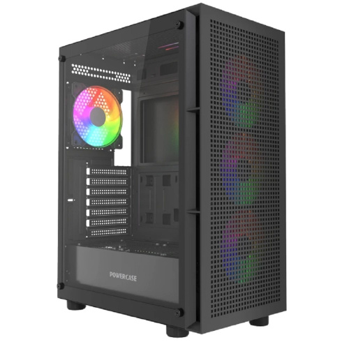 картинка Powercase Mistral EA17, Tempered Glass, 4x 120mm ARGB PWM Fan, чёрный, ATX  (CMAEA17-A4) от магазина Tovar-RF.ru