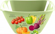 картинка миска homver bergamo greenery квадратная 2л с декором (салатовый) 221134520/04от магазина Tovar-RF.ru