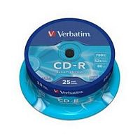 картинка verbatim  диски cd-r  25 шт. 52-x 700mb, cake box (43432) от магазина Tovar-RF.ru
