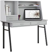 картинка Детская мебель POLINI Стол письменный kids Aviv 1455 с надстройкой и ящиками серый/белый-серый (4 кор.) POLINI Стол письменный kids Aviv 1455 с надстройкой и ящиками серый/белый-серый (4 кор.) от магазина Tovar-RF.ru