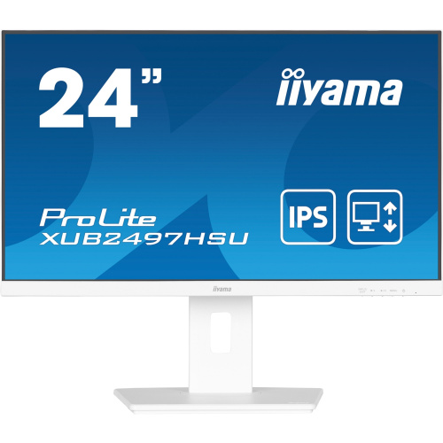 картинка lcd iiyama 23.8" xub2497hsu-w2 белый {ips 1920x1080 100hz 1ms 300cd 1300:1 8bit(6bit+frc) hdmi displayport 2xusb2.0 2x2w has pivot vesa} магазин Tovar-RF.ru являющийся официальным дистрибьютором в России картинка lcd iiyama 23.8" xub2497hsu-w2 белый {ips 1920x1080 100hz 1ms 300cd 1300:1 8bit(6bit+frc) hdmi displayport 2xusb2.0 2x2w has pivot vesa} от магазина Tovar-RF.ru