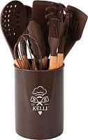 картинка Набор кухонных принадлежностей KELLI KL-01120 шоколадный от магазина Tovar-RF.ru