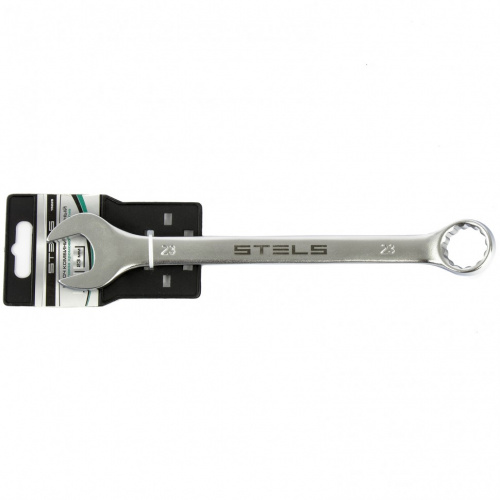 картинка Ключ комбинированный, 23 мм, CrV, матовый хром Stels от магазина Tovar-RF.ru фото 2