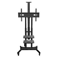 картинка ONKRON TS1881 eLift чёрный 2 полки для AV в комплкте Для телевизоров диагональю 50-86" Макс. нагрузка: 90,9 кг VESA: 200x200, 200x300, 200x400, 300x100, 300x200, 300x300, 300x400, 400x200, 400x300 от магазина Tovar-RF.ru