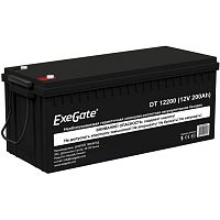 картинка exegate ex282991rus аккумуляторная батарея exegate dt 12200 (12v 200ah, под болт м8) от магазина Tovar-RF.ru