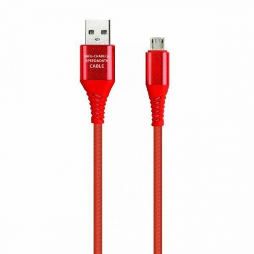 картинка кабель smartbuy (ik-3112erg red) type c кабель в рез.оплет. gear, 1м - красный от магазина Tovar-RF.ru