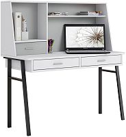 картинка Детская мебель POLINI Стол письменный kids Aviv 1455 с надстройкой и ящиками белый/белый-серый (4 кор.) POLINI Стол письменный kids Aviv 1455 с надстройкой и ящиками белый/белый-серый (4 кор.) от магазина Tovar-RF.ru