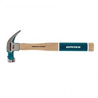 картинка GROSS Молоток-гвоздодер,450 г, угол 45, магнит, обрезиненная рукоятка AMERICAN HICKORY  [10415] от магазина Tovar-RF.ru