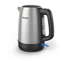 картинка philips hd9350/90 чайник, 1.7л, 2200вт,  серебристый/черный от магазина Tovar-RF.ru