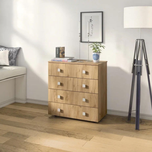 картинка Комод БИТЕЛ ЛОФТ-4 Дуб крафт золотой/Дуб крафт золотой БИТЕЛ ЛОФТ-4 Дуб крафт золотой/Дуб крафт золотой от магазина Tovar-RF.ru