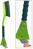 картинка щетка для снега li-sa ls209 cо скребком, поролоновая ручка, расщепленная щетина, салатово-зеленая (65см) 39903 от магазина Tovar-RF.ru