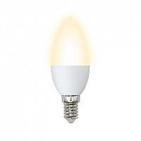 картинка Лампа светодиодная VOLPE (UL-00003796) LED-C37-7W/WW/E14/FR/NR Теплый белый свет 3000K от магазина Tovar-RF.ru
