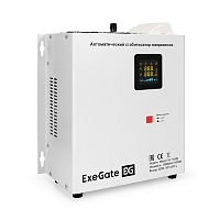 картинка exegate ex291764rus стабилизатор напряжения настенный exegate master av-15000 (15000ва, вход 140-260в, цветной дисплей, выход 220в±8%, кпд 98%, 5 уровней защиты, задержка, усиленный метал.корпус, 1*sc от магазина Tovar-RF.ru