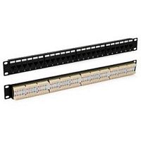 картинка hyperline pp3-19-24-8p8c-c5e-110d патч-панель 19", 1u, 24 порта rj-45, категория 5e, dual idc, rohs, цвет черный  от магазина Tovar-RF.ru
