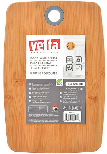 картинка Доска разделочная VETTA Гринвуд Доска разделочная бамбук, силикон, 30х20х1,0см 851-182 от магазина Tovar-RF.ru