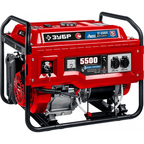 картинка ЗУБР Газовый генератор (сжиженный газ / природный газ / бензин) 5500 Вт  [СГ-5500Е] от магазина Tovar-RF.ru