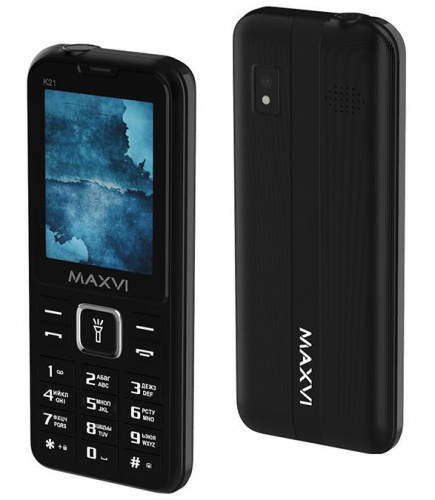 картинка телефон мобильный maxvi k21 black от магазина Tovar-RF.ru
