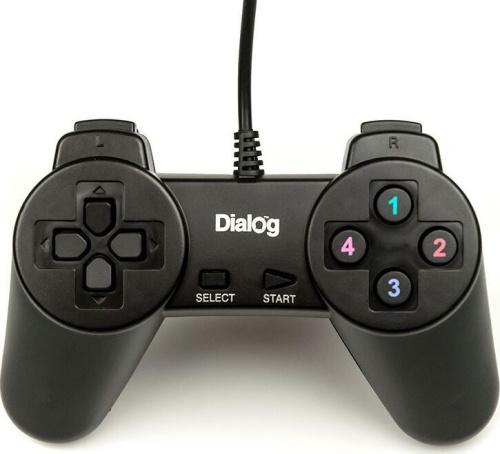 картинка геймпад gp-a01 dialog action - 10 кнопок, usb, черный dialog gp-a01 черный от магазина Tovar-RF.ru