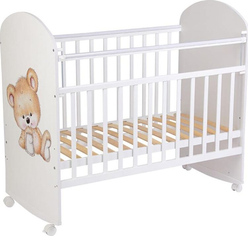 картинка кроватка фея кроватка детская фея 701 медвежонок, белый (1 кор.) фея кроватка детская фея 701 медвежонок, белый (1 кор.) от магазина Tovar-RF.ru