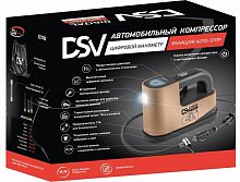 картинка  dsv (227000) компрессор цифровой с автостопом 35 л/мин, led фонарь, сумка, доп. предохранитель, переходники от магазина Tovar-RF.ru