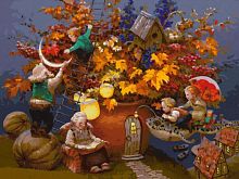 картинка картина по номерам белоснежка 954-as семейный осенний букет от магазина Tovar-RF.ru