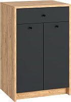 картинка Модульная мебель МЕБЕЛЬ-КОМПЛЕКС ЛАЙТ Комод 1Я Дуб золотой Крафт/Антрацит (1 кор.) МЕБЕЛЬ-КОМПЛЕКС ЛАЙТ Комод 1Я Дуб золотой Крафт/Антрацит (1 кор.) от магазина Tovar-RF.ru