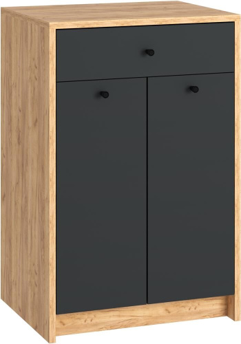 картинка Модульная мебель МЕБЕЛЬ-КОМПЛЕКС ЛАЙТ Комод 1Я Дуб золотой Крафт/Антрацит (1 кор.) МЕБЕЛЬ-КОМПЛЕКС ЛАЙТ Комод 1Я Дуб золотой Крафт/Антрацит (1 кор.) от магазина Tovar-RF.ru