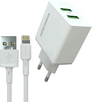 картинка сзу more choice (4610196409028) nc11i сзу 2usb 2.4a для lightning 8-pin white от магазина Tovar-RF.ru