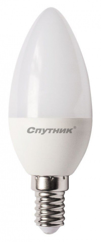 картинка Светодиодная лампа СПУТНИК LED C37 12W/6000K/E14 от магазина Tovar-RF.ru