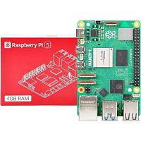 картинка микрокомпьютер raspberry pi 5 4гб broadcom bcm2712 четырехъядерный 64-разрядный процессор arm cortex-a76 cpu 2,4 ггц,  (46054 ) от магазина Tovar-RF.ru