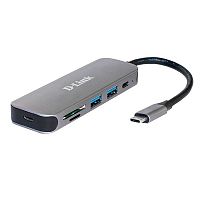 картинка d-link dub-2325/a2a концентратор с 2 портами usb 3.0, 1 портом usb type-c, слотами для карт sd и microsd и разъемом usb type-c от магазина Tovar-RF.ru