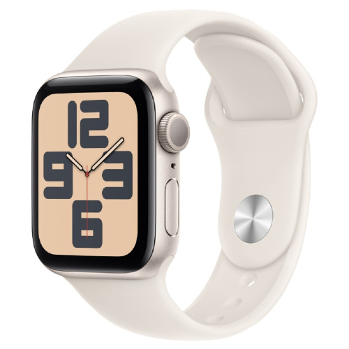 картинка apple watch se (2024) 40mm starlight aluminium case with starlight sport band - s/m (mxef3ll/a) магазин Tovar-RF.ru являющийся официальным дистрибьютором в России картинка apple watch se (2024) 40mm starlight aluminium case with starlight sport band - s/m (mxef3ll/a) от магазина Tovar-RF.ru
