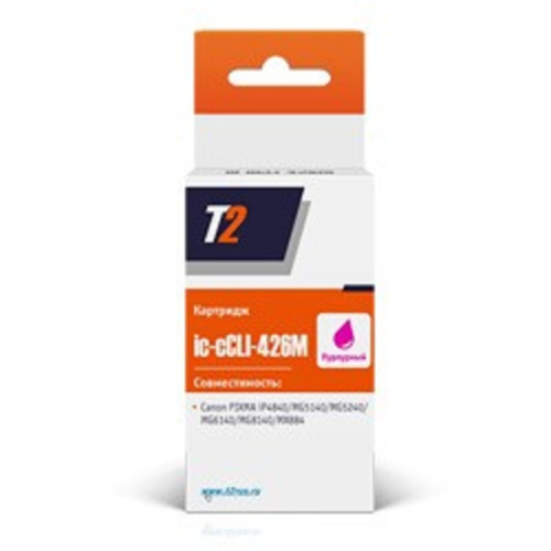 картинка t2 cli-426m картридж (ic-ccli-426m) для  canon pixma ip4840/ip4940/mg5140/mg5240 пурпурный с чипом от магазина Tovar-RF.ru