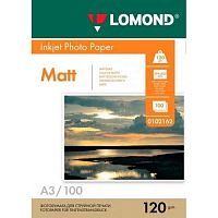 картинка Фотобумага Lomond 0102162 A3/120г/м2/100л./белый матовое для струйной печати от магазина Tovar-RF.ru