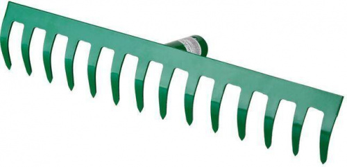 картинка Садовый инструмент РОСТОК 364 x 60 мм, 14 прямых зубцов, рабочая поверхность из стали, покрытие краска, без черенка, грабли (39610-14) от магазина Tovar-RF.ru