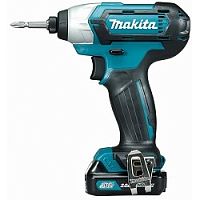 картинка Makita TD110DWAE Гайковерт аккумуляторный ударный [TD110DWAE] {10.8В,2х2Ач Li-ion,0-3500у\м,110Нм,1.2кг,чем,подсв,M5-M12} от магазина Tovar-RF.ru