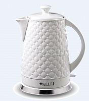 картинка чайник электрический kelli kl-1340 белый от магазина Tovar-RF.ru