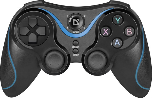 картинка беспроводной геймпад defender (64283) blaster usb,bluetooth,android,li-ion черный от магазина Tovar-RF.ru