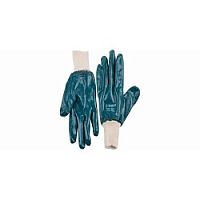картинка Перчатки ЗУБР "МАСТЕР" рабочие с манжетой, с полным нитриловым покрытием, размер L (9) [11272-L] от магазина Tovar-RF.ru