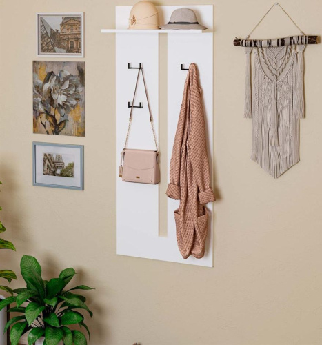 картинка Вешалка МЕБЕЛЬ-КОМПЛЕКС НАЙС Вешалка навесная исп. 2 Белый РЕ МЕБЕЛЬ-КОМПЛЕКС НАЙС Вешалка навесная исп. 2 Белый РЕ от магазина Tovar-RF.ru