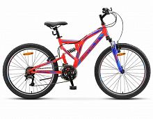 картинка велосипед stels mustang md 24 v010 lu095563 lu094555 16 красный неоновый/синий 2023от магазина Tovar-RF.ru