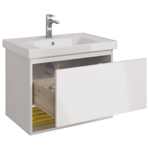 картинка Тумба PERFECTO, 70 см, подвесная, 1 ящик, push-to-open, белый глянец от магазина Tovar-RF.ru фото 11