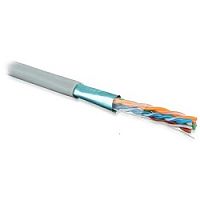 картинка hyperline futp4-c5e-s24-in-lszh-gy-305 (ftp4-c5e-solid-lszh-gy-305) (305 м) кабель витая пара f/­utp, категория 5e, 4 пары (24 awg), одножильный (solid), экран - фольга, lszh, нг(с)-hf, –20°c – +75°c, от магазина Tovar-RF.ru