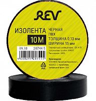 картинка Изолента ПВХ REV 28744 5 Изолента ПВХ 0,13х15мм Черная 10м DIY от магазина Tovar-RF.ru