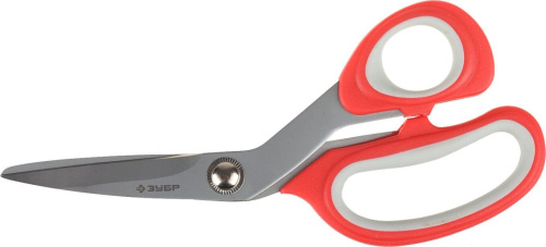 картинка Ножницы ЗУБР "Мастер" 40442-19 изогнутые хозяйственные, двухкомпонентные ручки, 190мм ЗУБР "Мастер" 40442-19 изогнутые хозяйственные, двухкомпонентные ручки, 190мм от магазина Tovar-RF.ru
