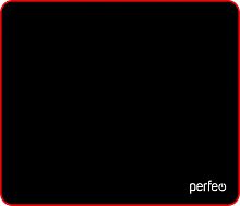 картинка коврик для компьютерной мыши perfeo (pf_d0718) "black" "красный" от магазина Tovar-RF.ru