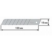 картинка Лезвие OLFA сегментированное, 8 сегментов, 18х100х0,5мм, 50шт [OL-LB-50B] от магазина Tovar-RF.ru