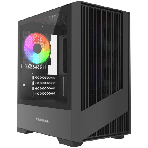 картинка Powercase Корпус Mistral Micro A12B, Tempered Glass, 3x120mm FRGB fan, чёрный, mATX  (CMMA12B-L3) от магазина Tovar-RF.ru